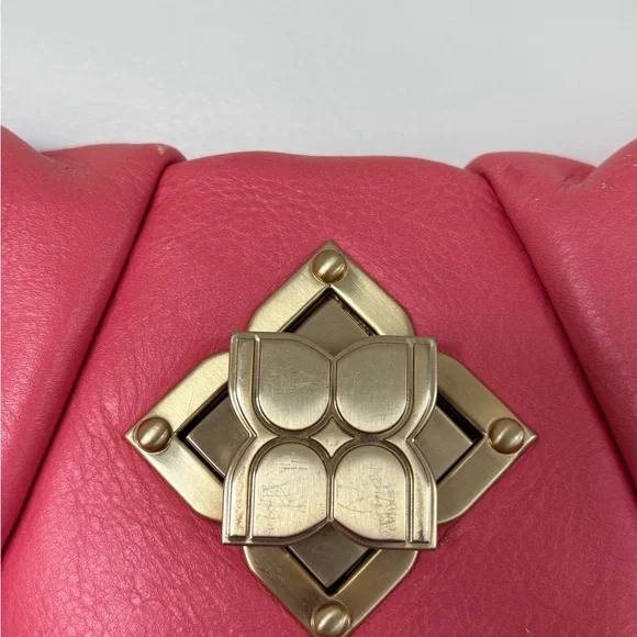 BCBG Maxazria Pink Leather Chain Shoulder Bag - Picture 2 of 10